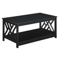 Convenience Concepts Titan Coffee Table with Shelf, Black