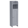 VASAGLE Small Bathroom Storage Corner Floor Cabinet with Door and Shelves, Bathroom Storage Organizer, Narrow Bathroom Toilet Pa