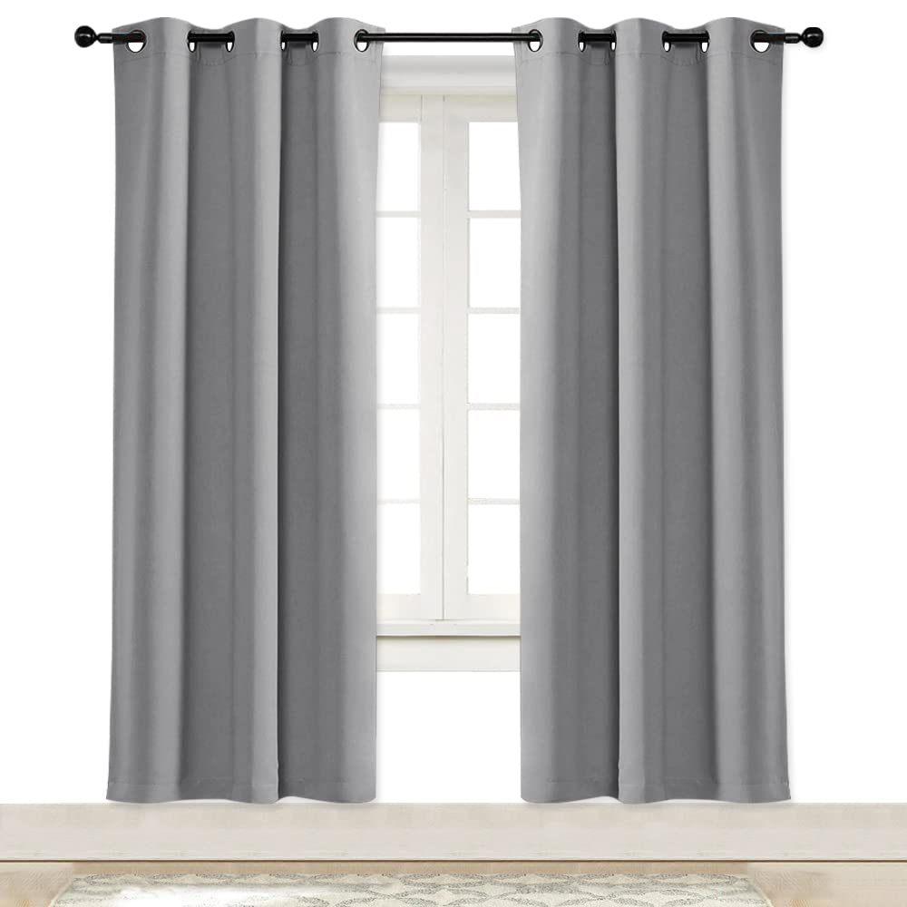NICETOWN Blackout Curtain Blind for Bedroom Thermal Insulated Grommet Blackout Room Darkening Drape/Drapery (Single Panel, W42 x