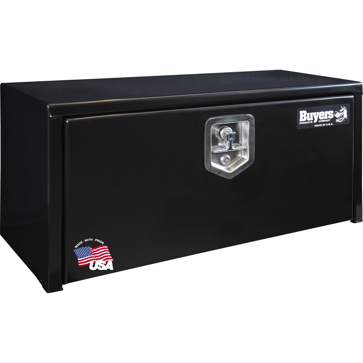 Buyers Products 1703353 Black Steel Underbody Truck Box with T-Handle Latch, 14 x 12 x 30 Inch