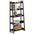 IRONCK Industrial Bookshelf 5-Tier 31.5in Wide, Bookcase Ladder Shelf, Storage Shelves Rack Shelf Unit, Accent Furniture Metal F