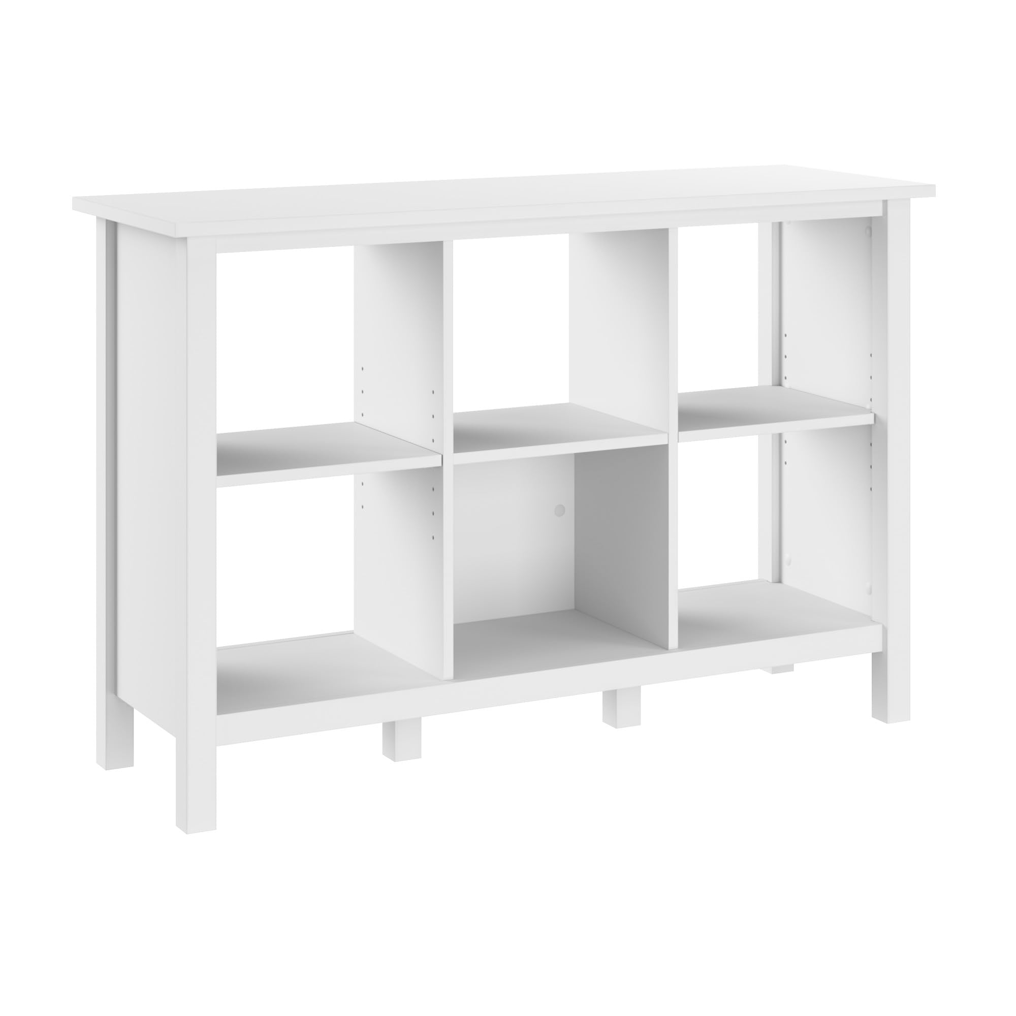 Bush Furniture Broadview 6 Cube, Home Office Storage Solution, Compact Shelving Unit for Workspace, Multi-Purpose Organizer for 