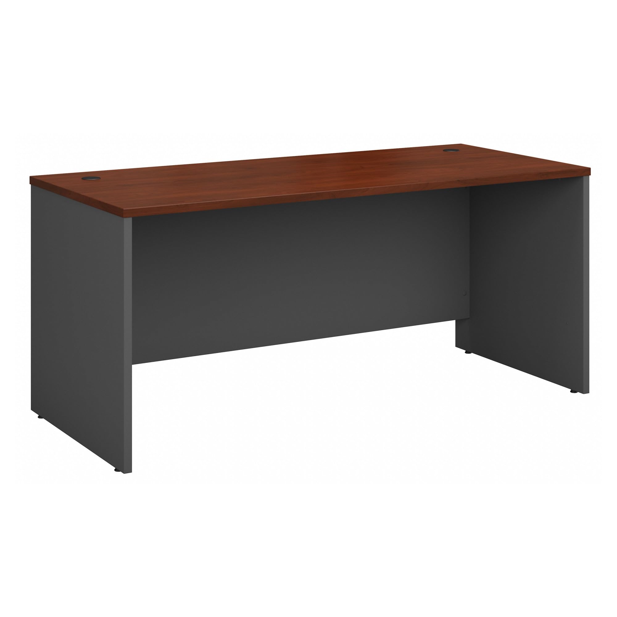 Bush Business Furniture Components Office Desk 66 W x 30 D, Hansen Cherry/Graphite Gray, Standard Delivery