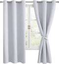Hiasan Room Darkening Curtains for Bedroom, Noise Reducing, Energy Saving Blackout Window Curtain Panels, Sewn with Tiebacks, Se