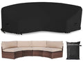 Skyour Patio Sectional Curved Sofa Protector Cover Waterproof Heavy Duty 420D Oxford Outdoor Sectional Curved Couch Sofa Covers 
