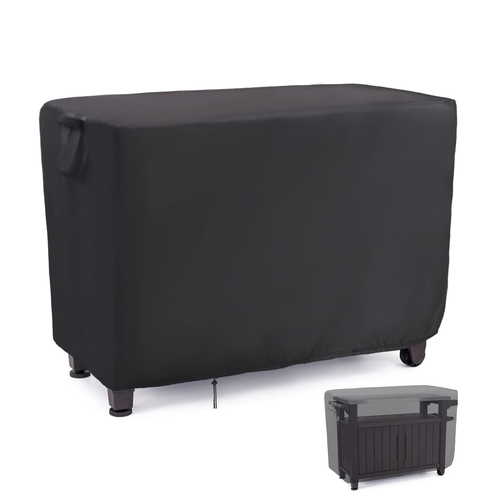 Jungda 55 Inch Outdoor Furniture Cover for Keter Unity XL Portable Table, Waterproof Patio Rectangle Table Covers,Outdoor Pizza 