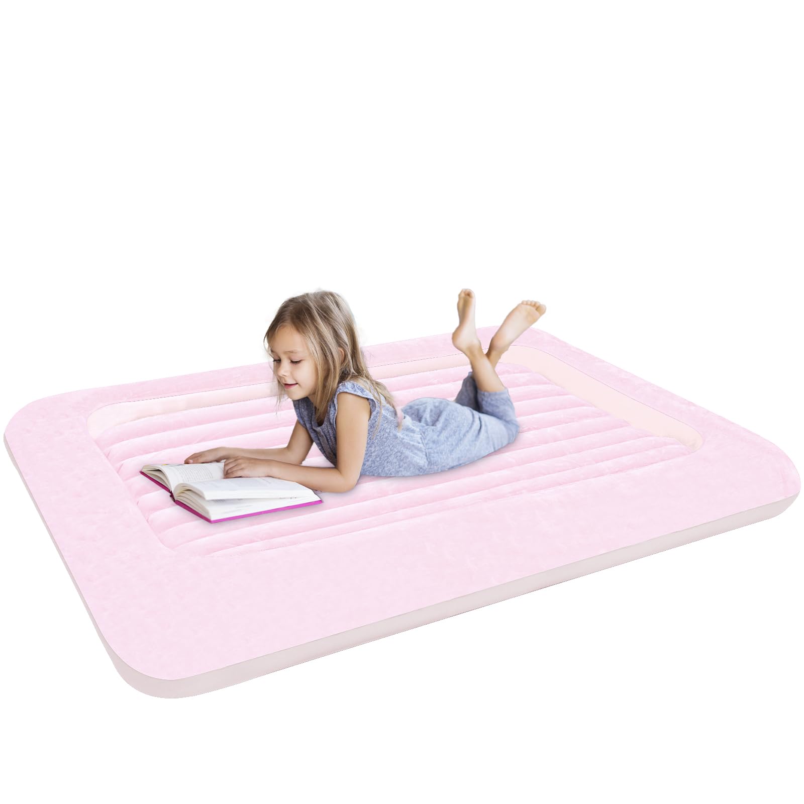 EQURROY Air Mattress for Kids:Portable Fast Kid air Mattress, Surface with Plush Smooth Comfortable Ideal for Living Room, Room 