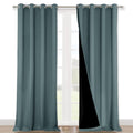 NICETOWN Full Shading Curtains 90 Long 2 Panels Set for Windows, Super Heavy-Duty Black Lined Blackout Curtains for Bedroom, Pri