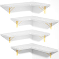 Love-KANKEI Corner Shelf Wall Mounted,Floating Wall Shelves for Storage,Rustic Wood Hanging Shelves for Display,Bedroom Bathroom
