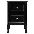 Bonnlo Nightstand Set of 2, Nightstands with 2 Drawers, Bed Side Table/Night Stand, Pink Nightstand, Small Nightstand for Bedroo