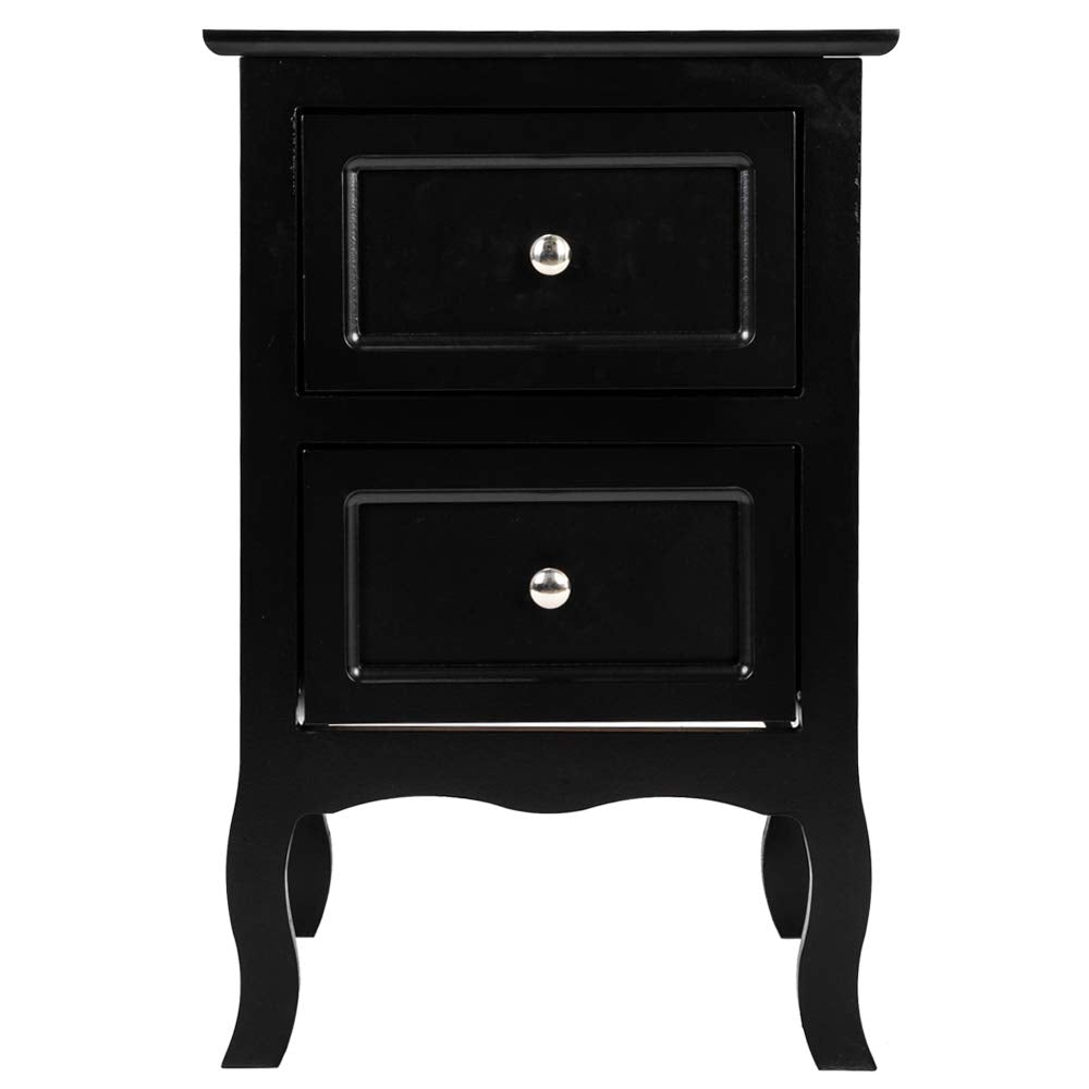 Bonnlo Nightstand Set of 2, Nightstands with 2 Drawers, Bed Side Table/Night Stand, Pink Nightstand, Small Nightstand for Bedroo