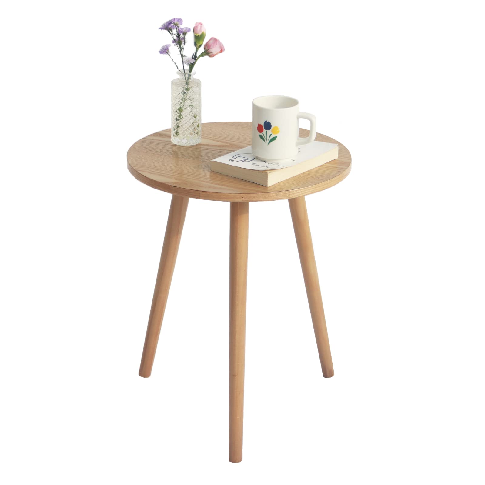 AWASEN Side Table Round, Small Accent Table Nightstand Modern End Table for Living Room Bedroom Office Small Spaces, 16D x 19.