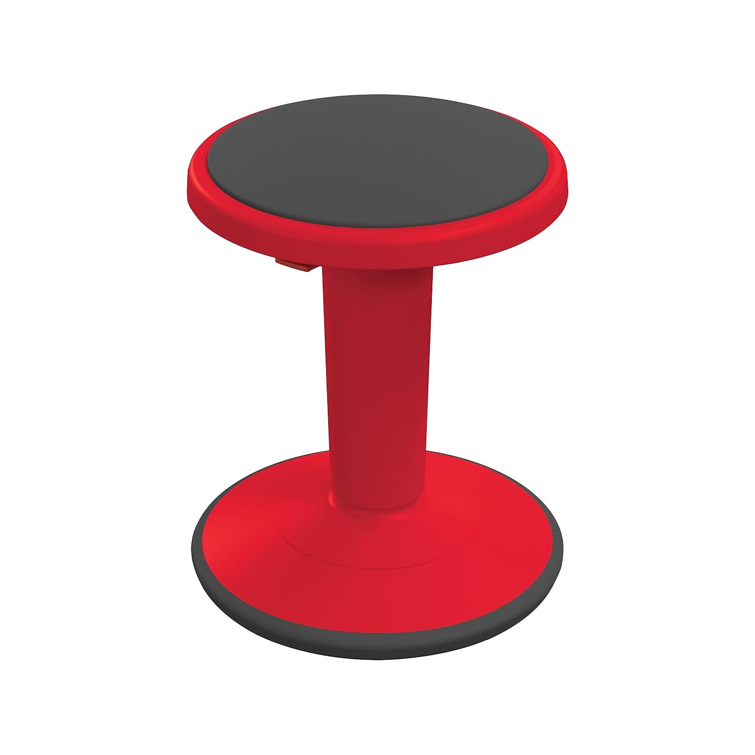 MooreCo 14-18 Plastic Hierarchy Height Adjustable Grow Short Stool in Red