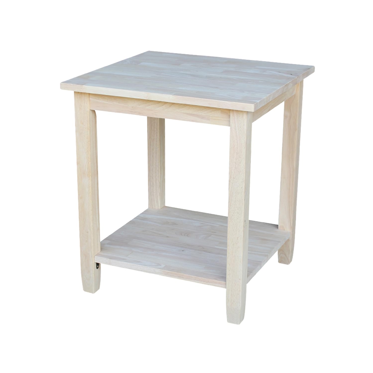IC International Concepts Solano End Table, 22 in W x 21 in D x 25 in H, Unfinished