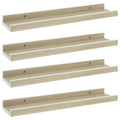 vidaXL Wall Shelves, Floating Display Shelves 15.7 - White and Sonoma Oak, MDF, Modern Design for Living Room, Bedroom, Office -