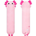 SSausudols 35.4    Long Axolotl Plush Body Pillow - Cute Stuffed Animal, Soft Cuddly Plush Toy, Ideal Gift for Family, Friends &