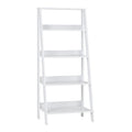 Walker Edison Sophia Modern 4 Shelf Ladder Bookcase , 55 Inch, White