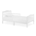 Dream On Me Classic Design Toddler Bed In White, Greenguard Gold And JPMA Certified, Low To Floor Design, Two Side Safety rails,