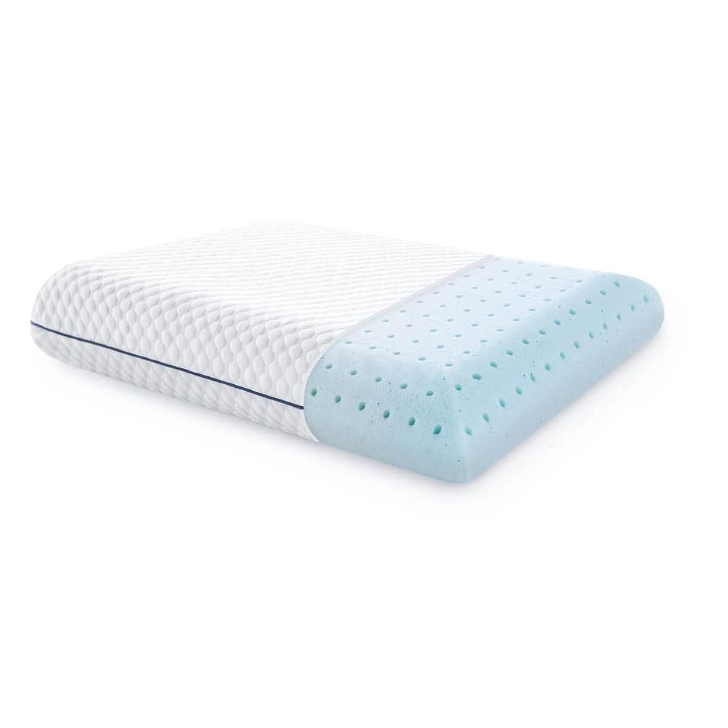 WEEKENDER Gel Memory Foam Pillow - Ventilated Cooling Pillow - Removable, Machine Washable Cover - King , White