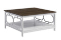 Convenience Concepts Omega Square 36 Coffee Table, Driftwood Top / White Frame