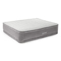 Intex Queen Comfort Plush Elevated Mattress Air Bed with Built-in Pump, Gray