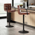 Furniliving Bar stools Set of 2, Swivel Bar Stools,Bar stools, Bar stools with arms, Leather bar stools,Bar Stools for Kitchen I