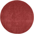 Nourison Essentials Indoor/Outdoor Brick Red 4 x round Area Rug, Easy -Cleaning, Non Shedding, Bed Room, Living Room, Dining Ro