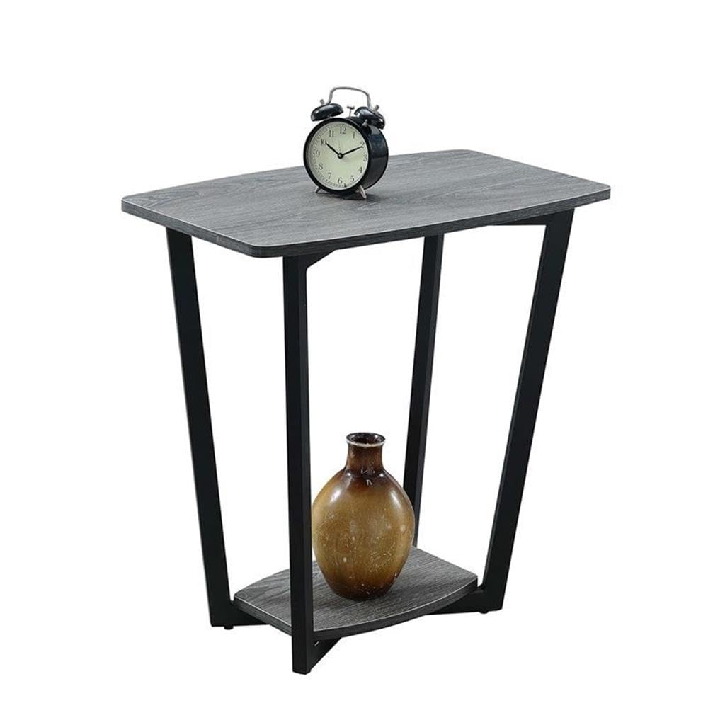 Convenience Concepts Graystone End Table, Weathered Gray / Black Frame
