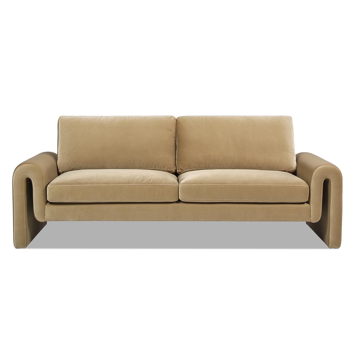 Jennifer Taylor Home Mason 85 Fully Upholstered Performance Velvet Comfortable Arched Arm Modern Living Room Lounge Sofa Couch