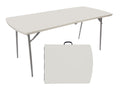 OEF Furnishings Folding Table, 30 x 72, Light Grey