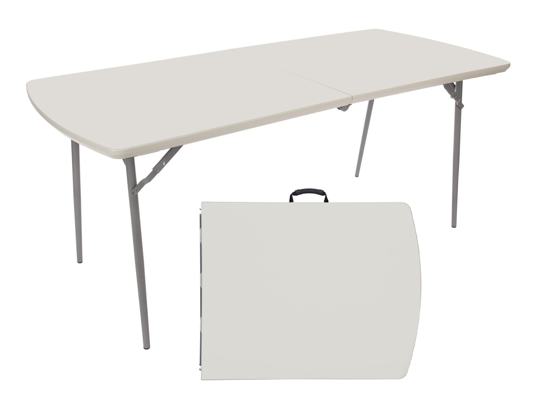 OEF Furnishings Folding Table, 30 x 72, Light Grey