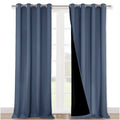 NICETOWN Insulated 100% Blackout Curtains, Noise Reducing Performance Drapes with Black Lining, Full Light Blocking Draperies fo
