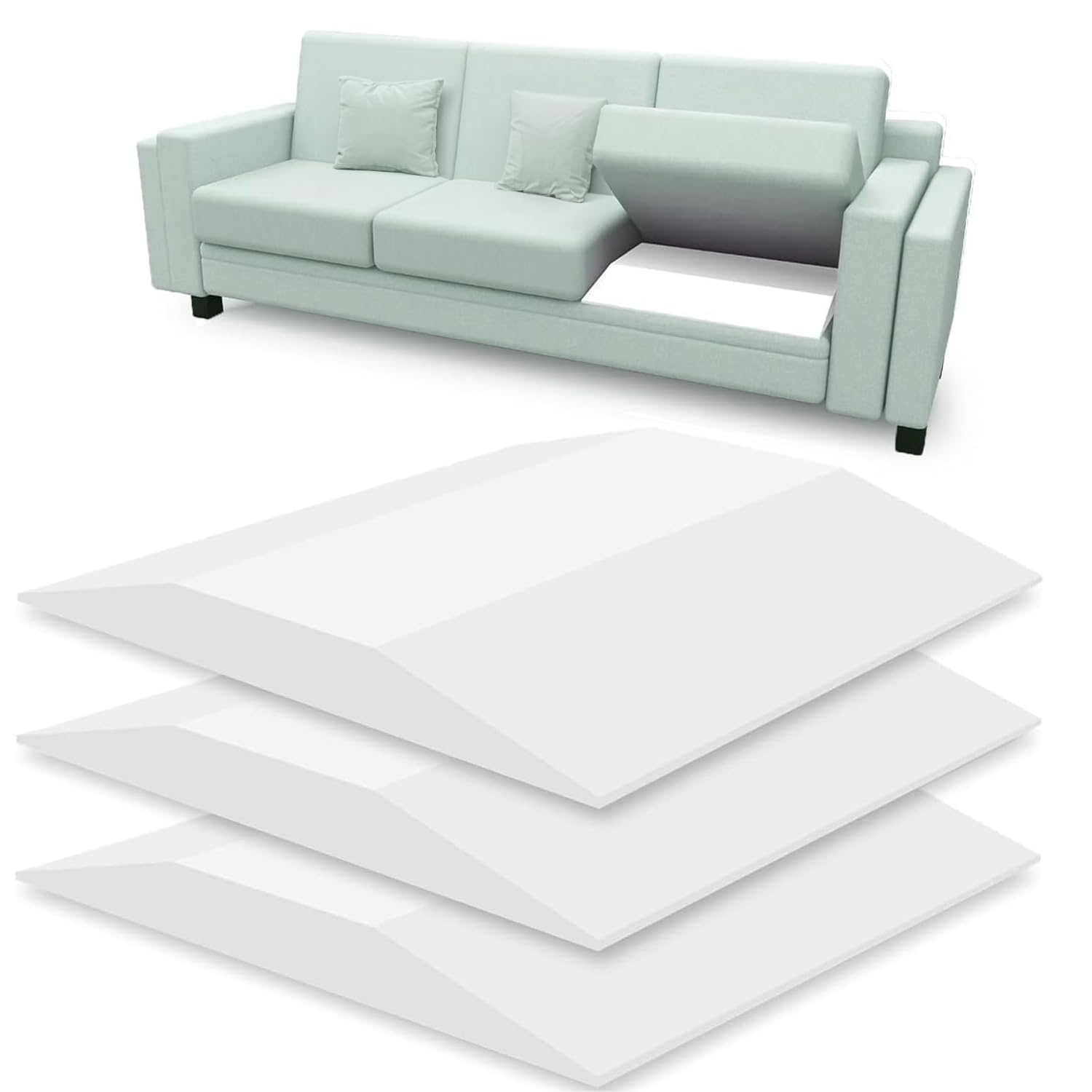 Induslyfe Sofa Couch Cushion Support for Sagging Sofas Cushions Repair Trapezoidal Furniture seat High Rebound, Firm Couch Suppo