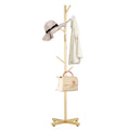 Snaikor Metal Coat Rack, Modern Coat Rack Freestanding, Sturdy Coat Tree Stand with Cross Base, Golden Coat Racks Hall Tree for 