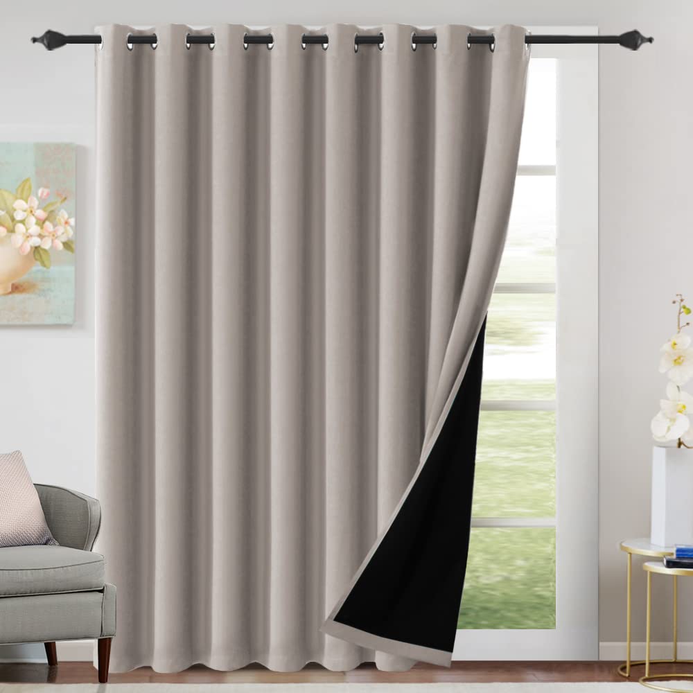 H.VERSAILTEX 100% Blackout Curtains for Bedroom Thermal Insulated Curtains for Living Room Full Light Blocking Grommet Curtains 