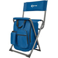 PORTAL Backpack Cooler Chair Fishing Chairs with Backrest Folding Camping Stool Compact for Outdoors Hiking Hunting Travel, Supp