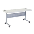 National Public Seating NPS BPFT Series 24x60 Plastic Flip-N-Store Training Table in Speckled Gray