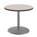 National Public Seating NPS 36 Round Cafe Table with Round Base, 30 Height, Particleboard Core/T-Mold, Grey Nebula Top, Grey Fra