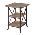 Convenience Concepts Brookline End Table, Driftwood / Brown Frame