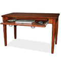 Leick Home 82400 Mission Writing Computer Desk with Drop Front Keyboard Drawer, for Home Office, Solid Wood, Mission Oak