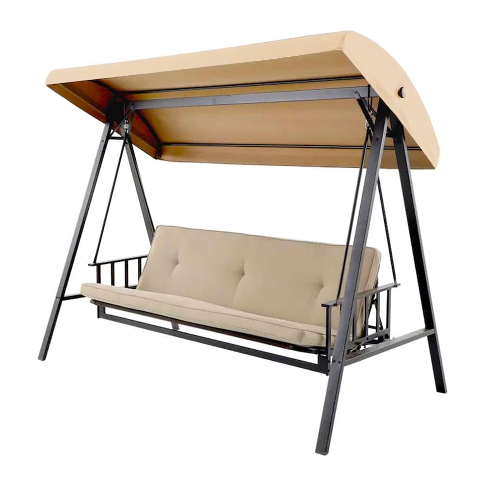 Garden Winds Replacement Canopy Top Cover Compatible with Style Selections GCS00395A Swing - Classic Sand Beige, Riplock 350