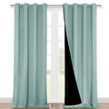 NICETOWN Full Shading Curtains for Windows, Super Heavy-Duty Black Lined Blackout Curtains for Bedroom, Privacy Assured Window T