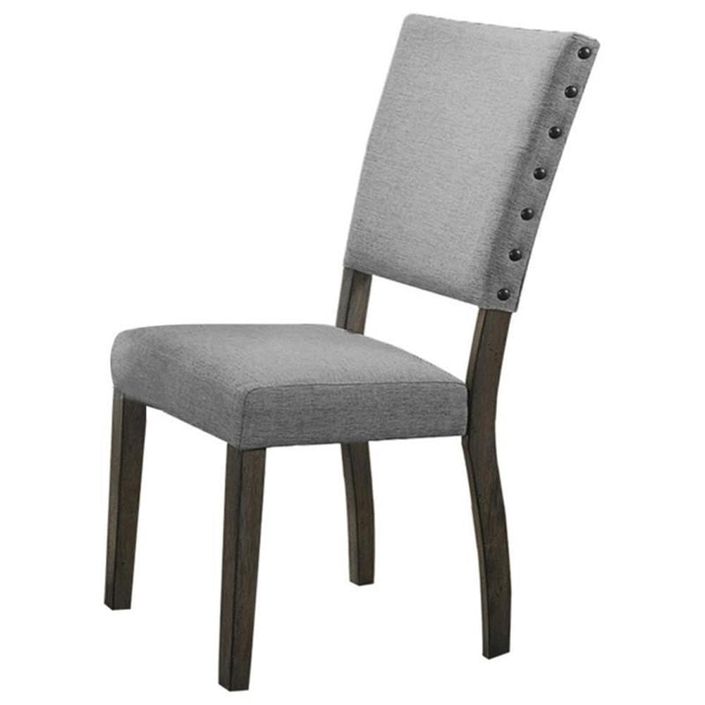 Best Master Furniture Upholstered Dining Chair, Set of 2, Grey