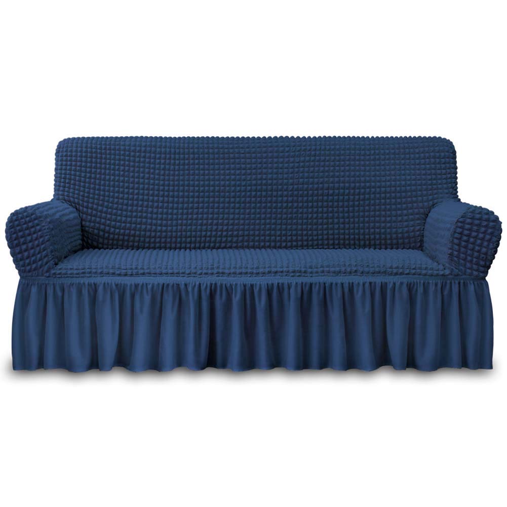 NIcEEc Sofa Slipcover Blue Sofa cover 1 Piece Easy Fitted Sofa couch cover Universal High Stretch Durable Furniture Protector wi