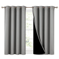 NICETOWN 100% Blackout Curtains with Black Liners, Thermal Insulated Full Blackout 2-Layer Curtains, Energy Efficiency Window Dr
