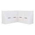 Linon Harris White Corner Breakfast Nook - Nook Only, Table is NOT included! 20.88D x 61.88W x 36.63H in