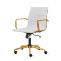 LUXMOD Office Chair with Armrests, Adjustable Rolling Desk Chair for Home Office, Comfortable Swivel Seat with Wheels, 22.83 Wid