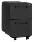 Laura Davidson Furniture Stockpile 2 Drawer Mobile File Cabinet with Lock - Under Desk Metal Filing Cabinet, Legal/Letter File F