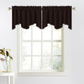 NICETOWN Bathroom Curtain Valances - 52 x 18 inches Rod Pocket Privacy Valance for Kitchen/Bay Window/Nursery/Boys Bedroom (Toff