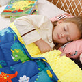 Uttermara Weighted Blanket 7 lbs for Kids, Ultra Cozy Minky Fleece and Cotton Sided with Cartoon Patterns, Reversible Heavy Blan